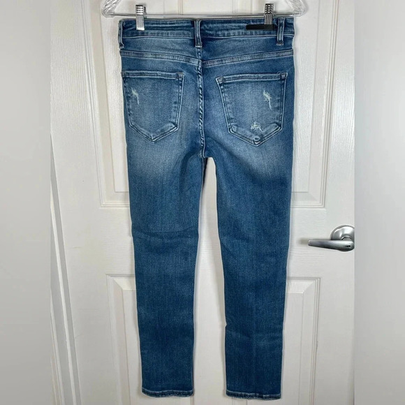 RISEN LOS ANGELES Medium Wash Distressed Jeans Size 5/27 - Picture 10 of 12
